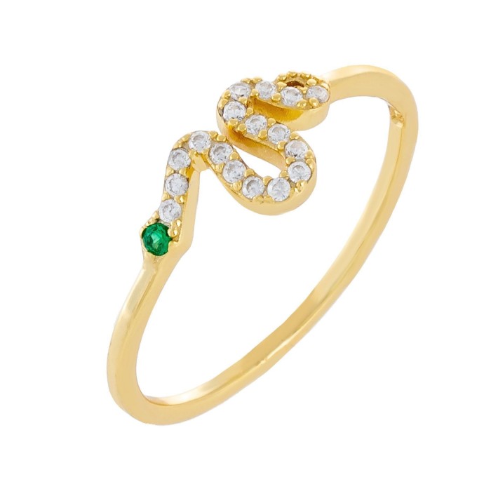 Green Snake Earrings, Fashionable Niche Design Earrings, 18K Gold Plated Copper Jewelry Wholesale