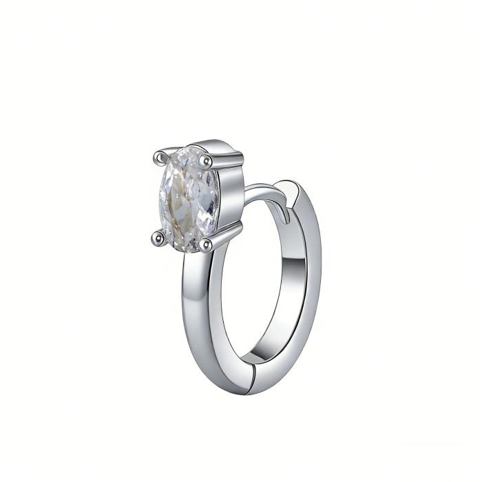 Bestseller: Zirconia-studded Copper-plated 18K Real Gold Earrings, Unisex Ear Clasps, Light Luxury Niche Design Earri...