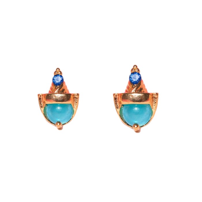 Best-selling in Europe and America, Creative Design 925 Silver Needle Earring Set, Micro-inlaid Colorful Zircon Fairy...