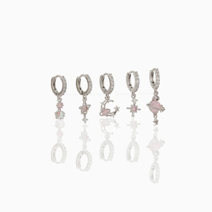 Fashion Five-pointed Star, Planet, and Moon Pendant Earrings for Women, Exquisite Micro-inlaid Zirconia Personalized...