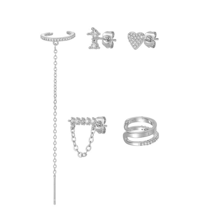 S925 Silver Needle Earring Set for Women, Copper Plated with Real Gold, Simple and Versatile, Niche Circular Design,...