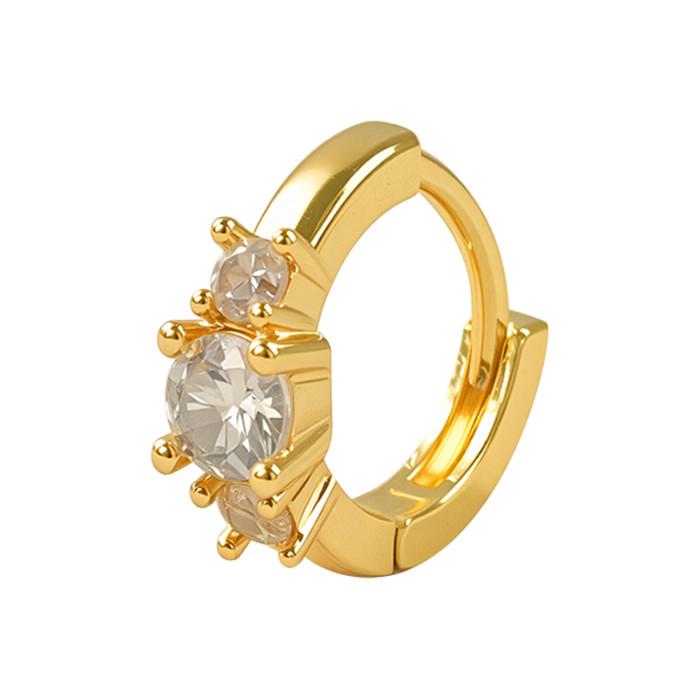 Colorful Zirconia Best-selling Earrings, New Light Luxury Fashion Versatile Earrings with a High-end Design for Women