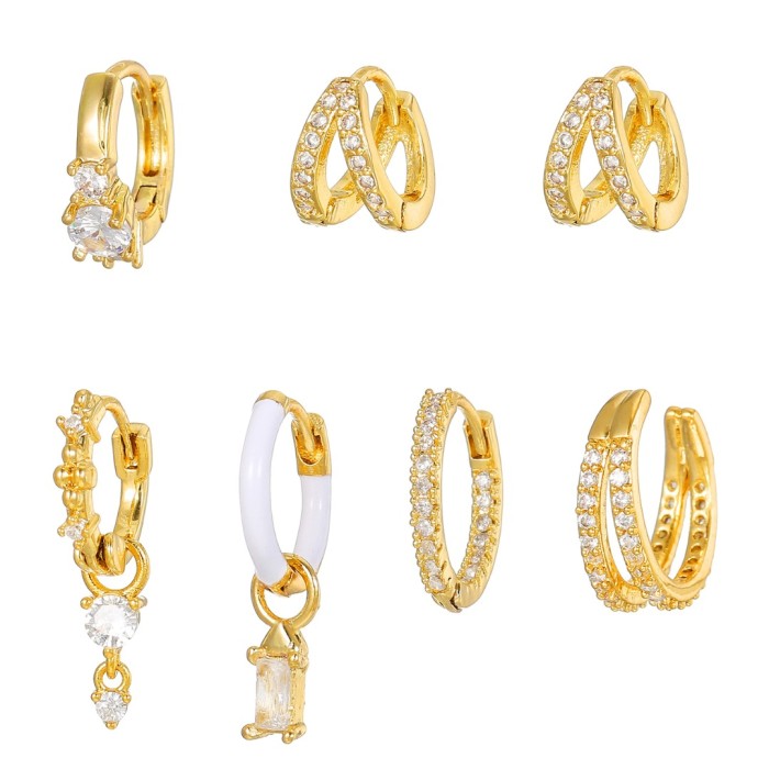 Oil-drip Double-layer Ear Cuffs for Non-pierced Ears, Creative Ear Bone Clips, Simple Ins-style Personalized Earrings...