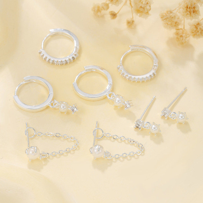 Fashion Best-selling Zircon-inlaid Chain Pendant Earrings for Women, Personalized and Stylish Earring Sets, Wholesale...