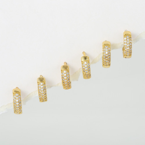 Korean and Japanese Style Light Luxury Earrings Set, a Bestseller, Six-piece Set with Round Micro-inlaid Zirconia Ear...