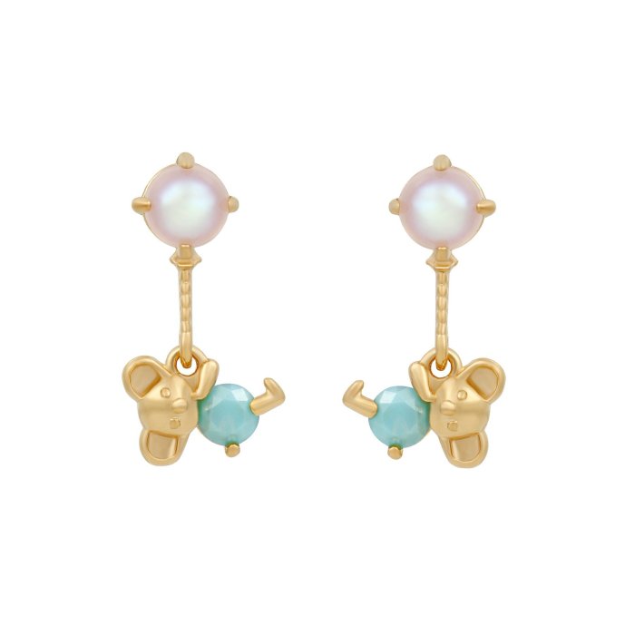 New Summer Zircon Earrings 18K Gold Color-Resistant Jewelry Cute Fruit Earrings for Girls Ins-Style Earrings Wholesale