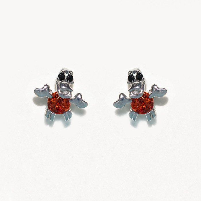 New Style 925 Silver Earrings with Unique Design, Cute Cartoon Mermaid Micro-inlaid Zircon Earrings, 925 Sterling Silver
