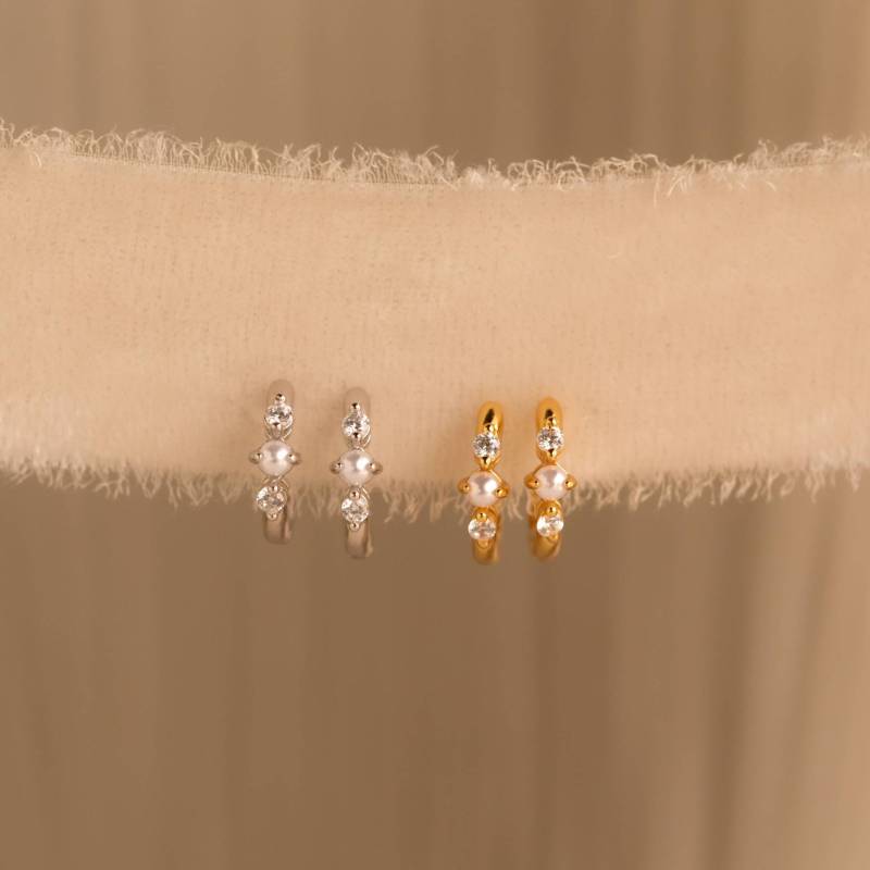 S925 Silver Needle French Style Pearl Tassel Pendant High-end Versatile Earrings Set of Six Pieces, Jewelry Sets, 925...