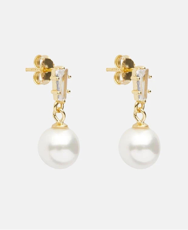 French-style S925 Silver Needle Pearl Earrings for Women, Light Luxury, High-end Versatile Earrings, Simple and Elega...