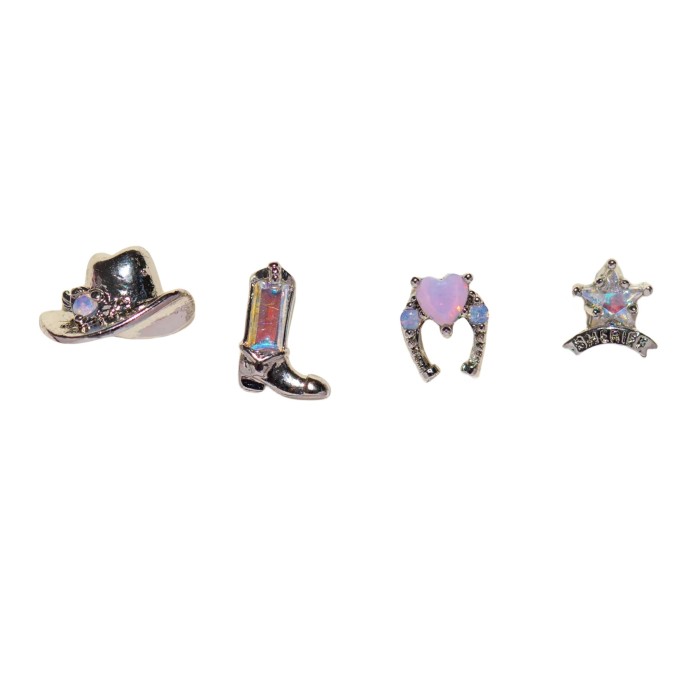 Fashion Creative Western Boots, Cowboy Hat, Earring Set, Personalized Five-pointed Star Heart-shaped Zircon Earrings...