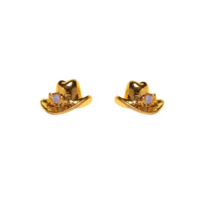 Fashion Creative Western Boots, Cowboy Hat, Earring Set, Personalized Five-pointed Star Heart-shaped Zircon Earrings...