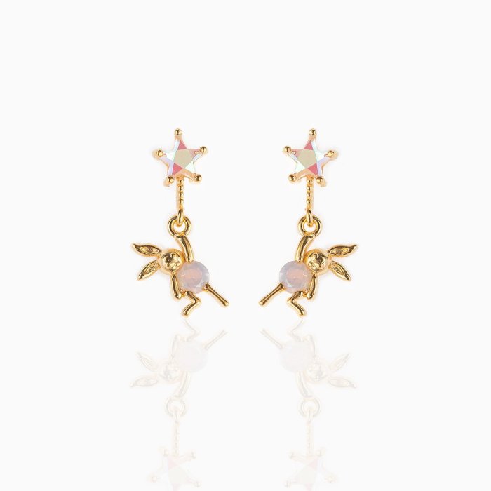 New Summer Zircon Earrings 18K Gold Color-Resistant Jewelry Cute Fruit Earrings for Girls Ins-Style Earrings Wholesale