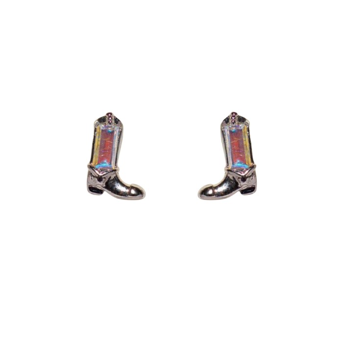 Fashion Creative Western Boots, Cowboy Hat, Earring Set, Personalized Five-pointed Star Heart-shaped Zircon Earrings...