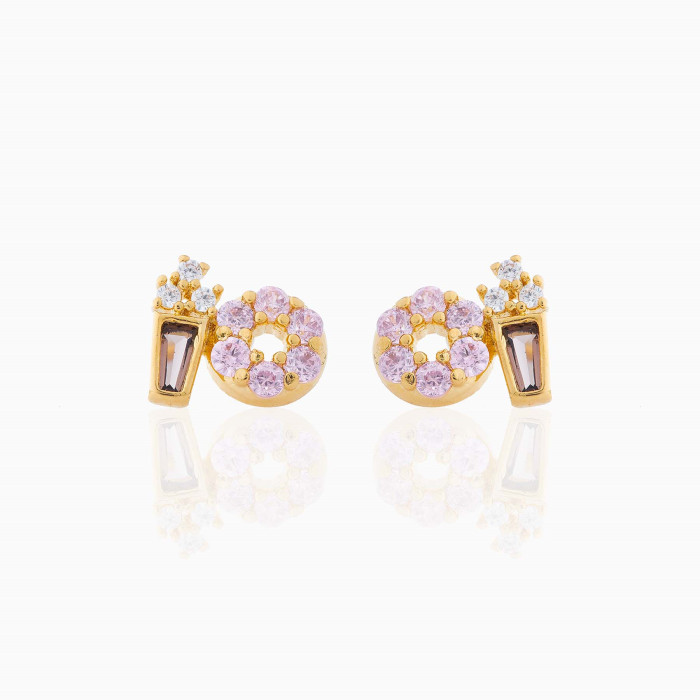 Hamburg Series Exquisite Earrings, 18K Gold Plated Copper with Color Retention, Zirconia Earrings, Popular in E-comme...