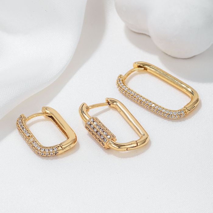 Micro-inlaid Zircon Geometric Earrings, Stylish and Versatile Three-piece Earring Set, Wholesale, Jewelry Sets