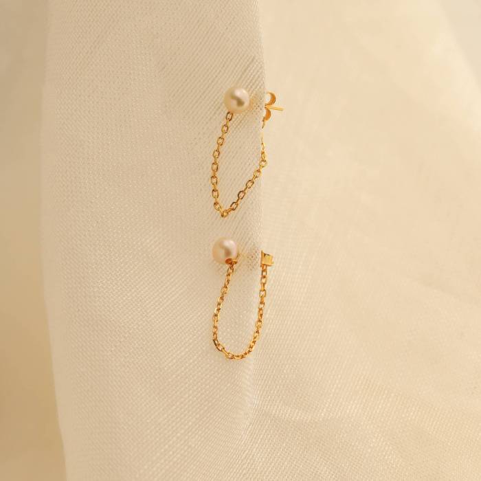 S925 Silver Needle French Style Pearl Tassel Pendant High-end Versatile Earrings Set of Six Pieces, Jewelry Sets, 925...