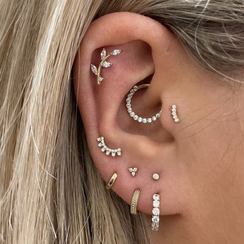 Zirconia Stud Earrings, Natural Trendy Ear Cuffs, Leaf Earrings, Geometric Hoop Earrings, Earring Set, Jewelry Sets