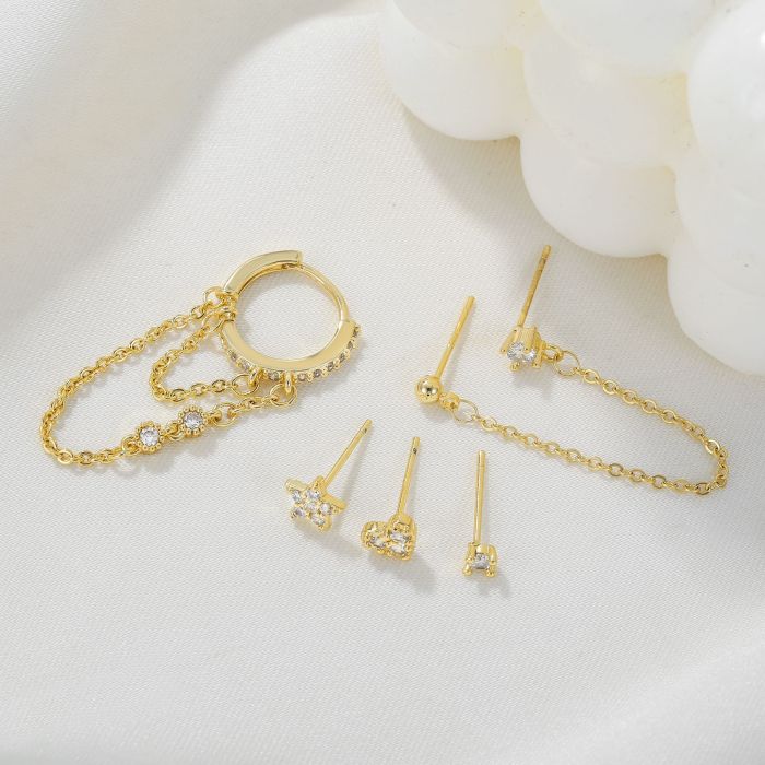 Exclusive Supply for Europe and America: Personalized Ins-style Tassel Earrings for Women, Geometric Stud Earring Set...