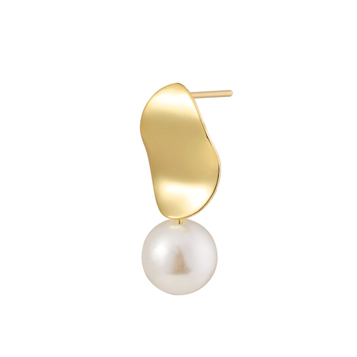 French-style S925 Silver Needle Earrings, Light Luxury and High-end Feel, Pearl Pendant Studs, Vintage Niche Women's...
