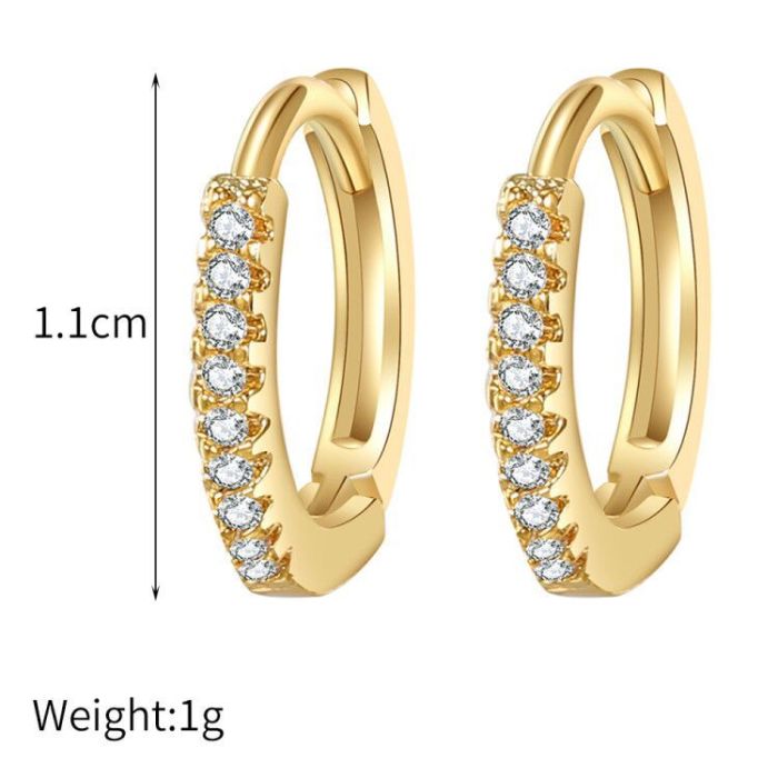 Personalized DIY Earring Accessories with Micro-inlaid Zirconia, Textured Hoop Earrings Can Be Paired with Pendant Ea...