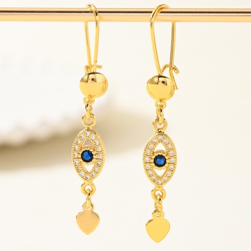 Simple, Exquisite, Personalized, Fashionable Devil's Eye Blue Gemstone Bohemian Style Earrings