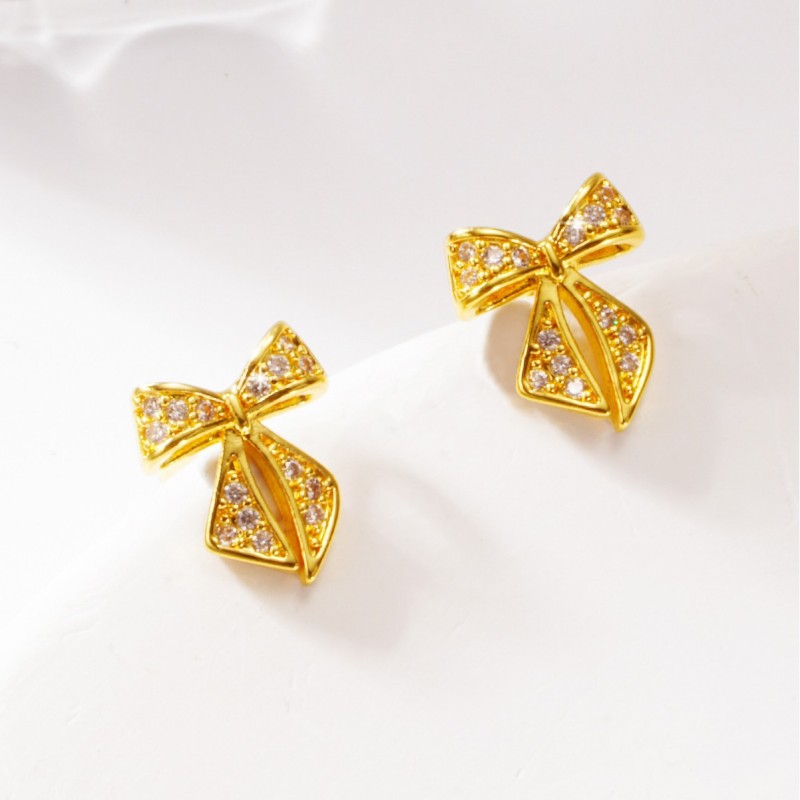 Butterfly Bow Zircon Fully Stone-Set Nail Art Decoration, Light Luxury Princess Style, Super Shiny Nail Ornament, New In...