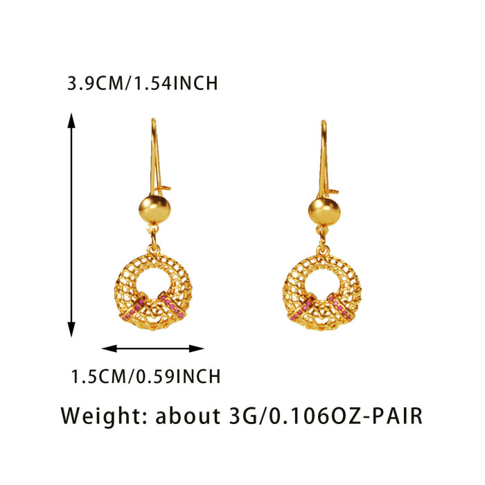 Vietnam Gold Plated Women's Earrings, Copper Gold Plated Hollow Drop Earrings, Jewelry, Philippines Earrings Wholesal...