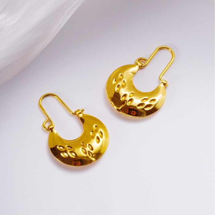 Jewelry's New Fashion Versatile Stylish Simple Geometric U-shaped Titanium Steel Women's 18K Gold Earrings