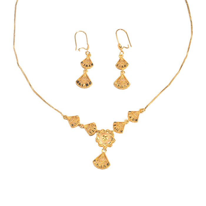 Dubai Bridal Floral Hollow Jewelry Set