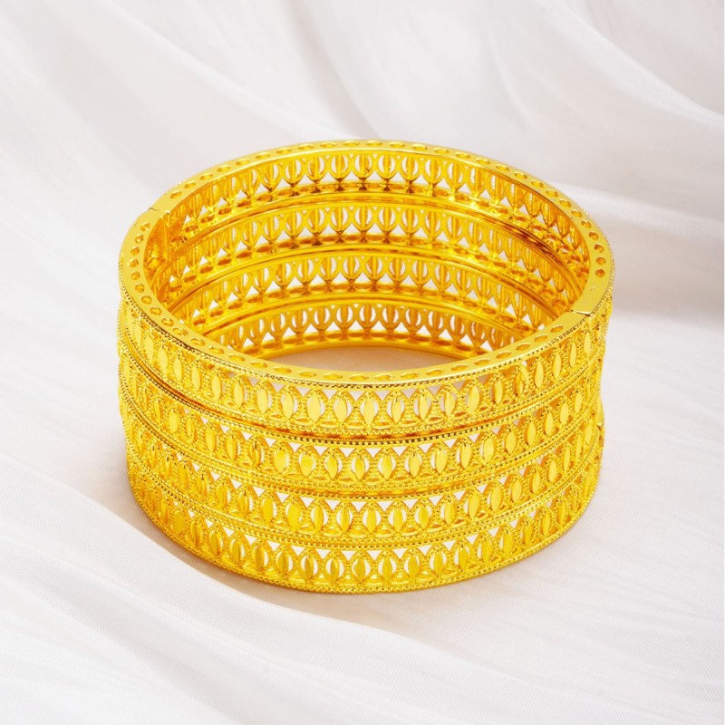 Middle Eastern Gold Plated Open Bracelet
