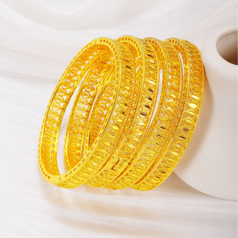 Middle Eastern Gold Plated Open Bracelet