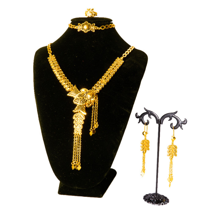 Dubai 24K Gold Plated Jewelry Set 4-Piece