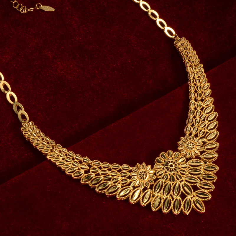 Indian Dubai Gold Plated Jewelry Set 4-Piece