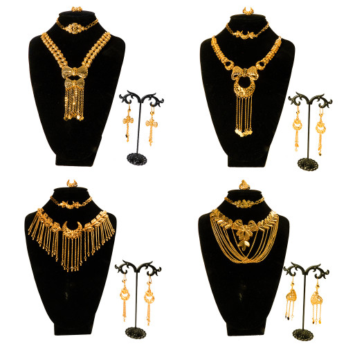 Nigerian Dubai 24K Gold Jewelry Set 3-Piece