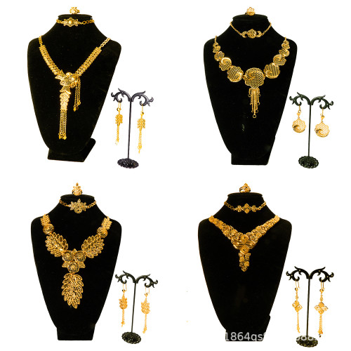 Dubai 24K Gold Plated Jewelry Set 4-Piece