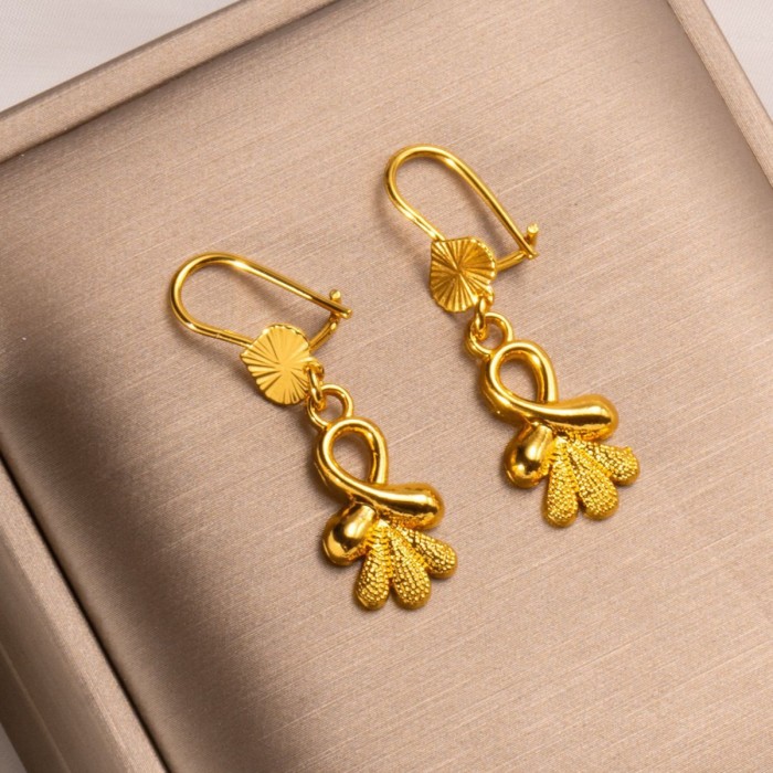 Bohemian 24K Gold Leaf Earrings