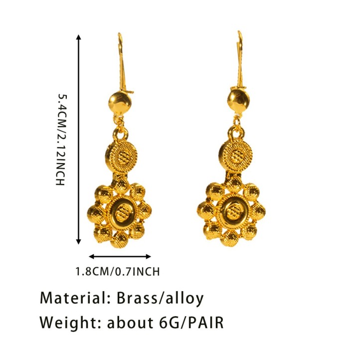 Cross-border Vietnamese gold-plated geometric long tassel abacus earrings, made of durable copper with a 24K gold coating that won't fade, featuring square pendants