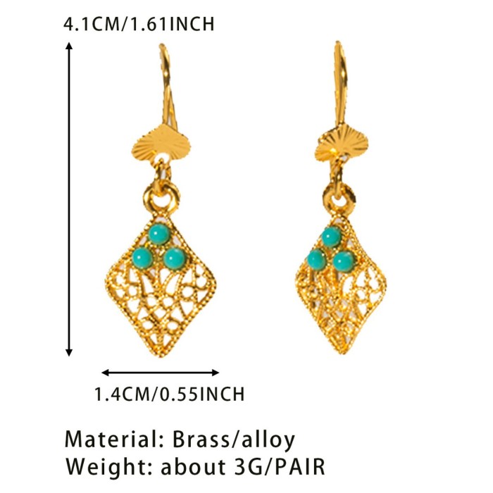 Middle Eastern Bohemian Gold Plated Earrings