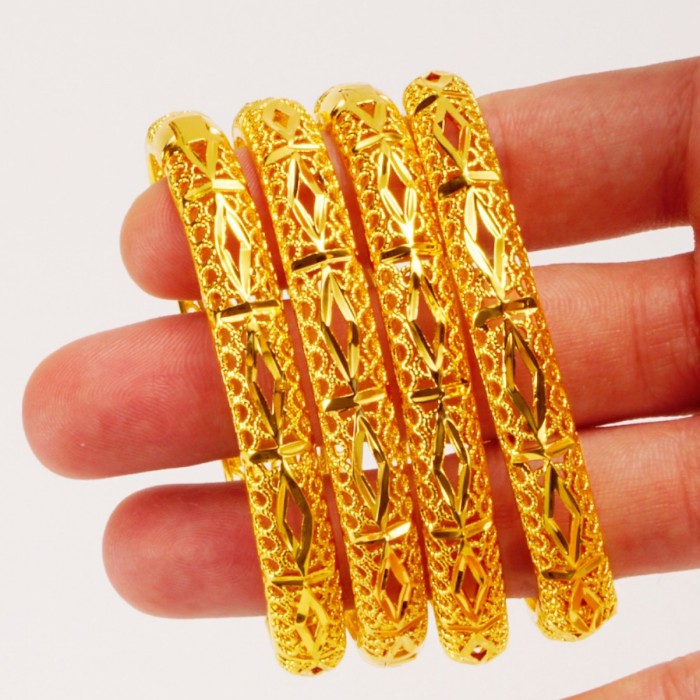 Copper Open Style Gold Plated Bracelet
