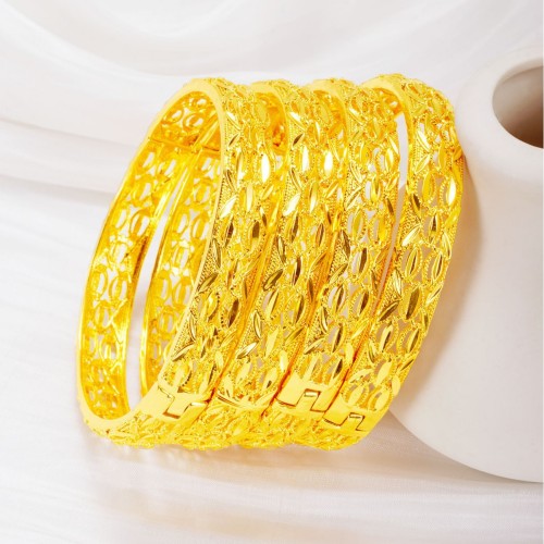 Cross-border 24k gold-plated bracelet, Dubai wedding, Indian, Nigerian, women's bridal sand gold bracelet, jewelry