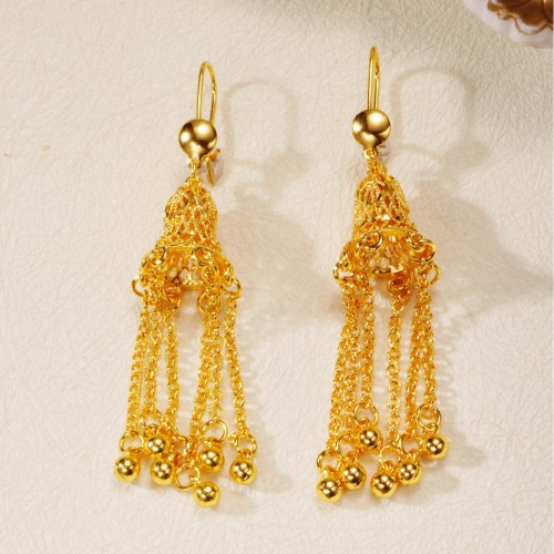 Light Luxury Lantern Tassel Earrings