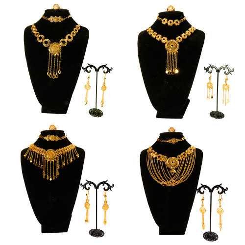 Gold Plated Bridal Jewelry Set for Women, Dubai Nigerian Jewelry Wholesale