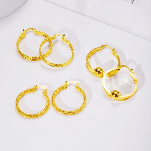 Gold Plated Earrings for Women, Middle East Vintage French Jewelry Wholesale