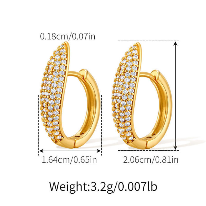 Zircon Earrings for Women, European Minimalist Elegant Jewelry Wholesale