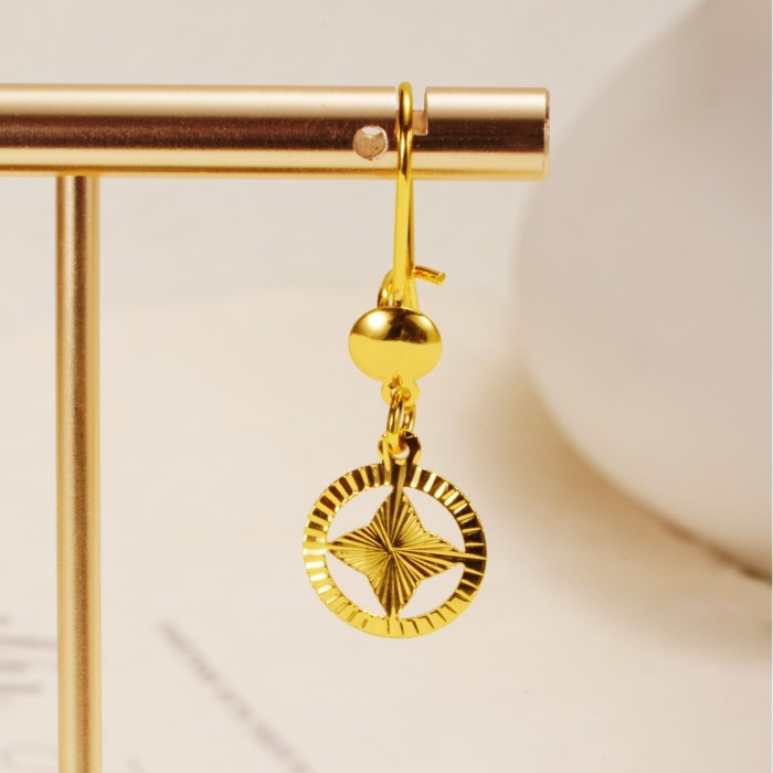 Gold Plated Earrings for Women, Nigerian Middle East Fashion Jewelry Wholesale