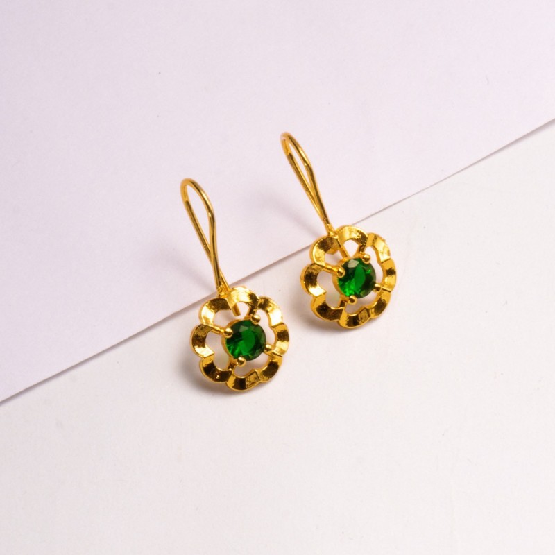 Flower Gold Plated Earrings for Women, European Royal Minimalist Jewelry Wholesale