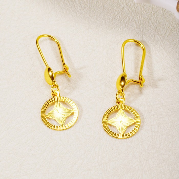 Gold Plated Earrings for Women, Nigerian Middle East Fashion Jewelry Wholesale