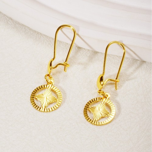 Gold Plated Earrings for Women, Nigerian Middle East Fashion Jewelry Wholesale