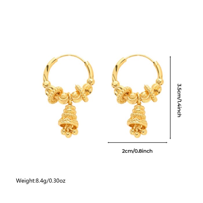 Delicate Brass Gold Plated Earrings for Women, Luxury Niche Jewelry Wholesale