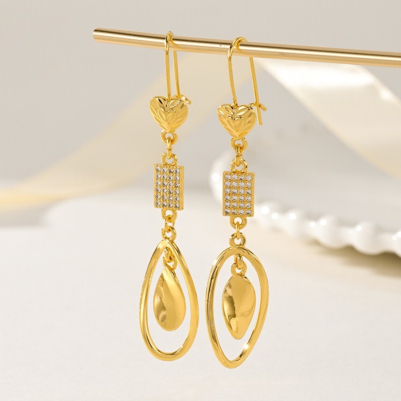 Gold Plated Earrings for Women, European Fashion Jewelry Wholesale